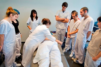 clases prácticas en el grado de fisioterapia