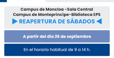 Reapertura los sábados por la mañana