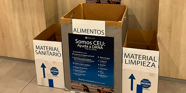 Recogida de productos a los afectados por la DANA - CEU San Pablo