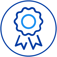 Icono de sellos y acreditaciones