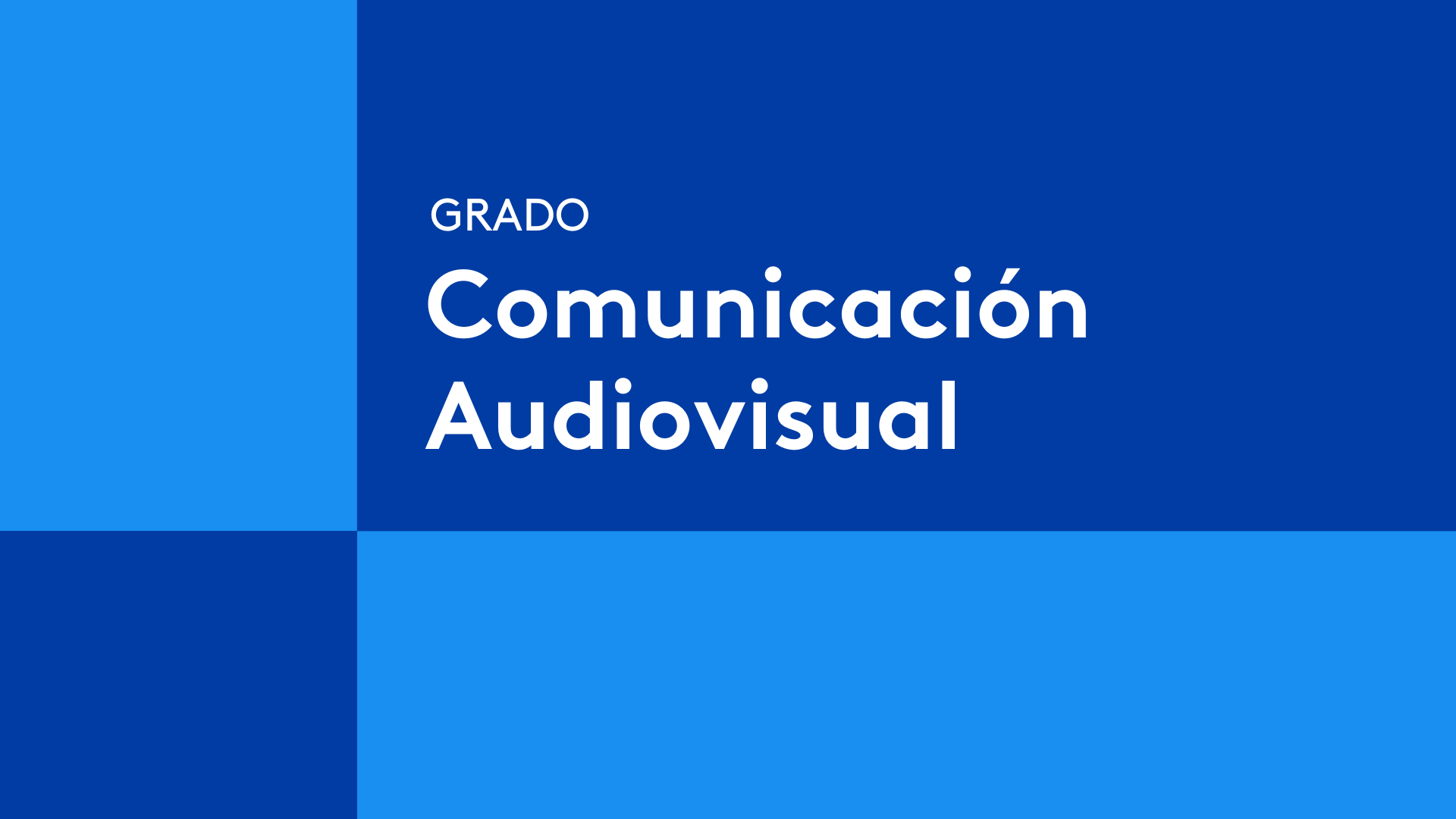 Video presentación Grado Comunicación Audiovisual CEU San Pablo
