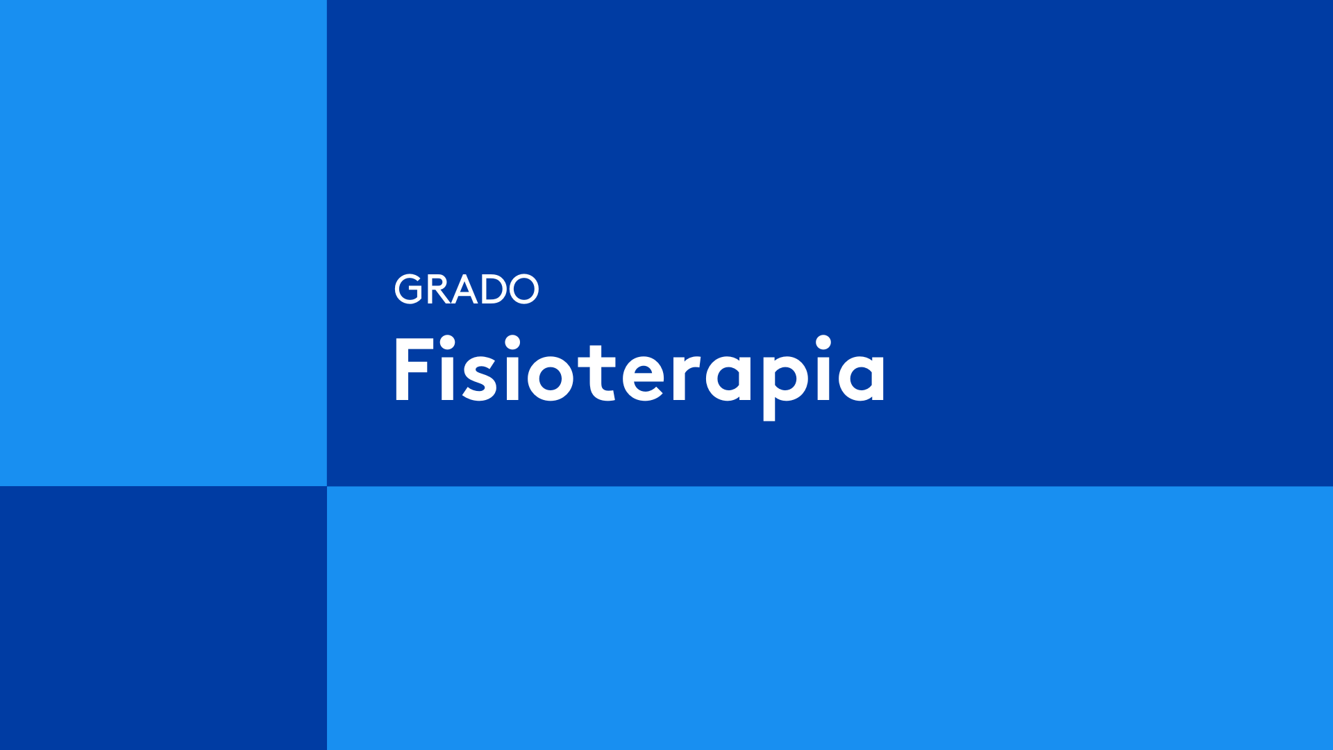 Presentacion Grado Fisioterapia CEU San Pablo