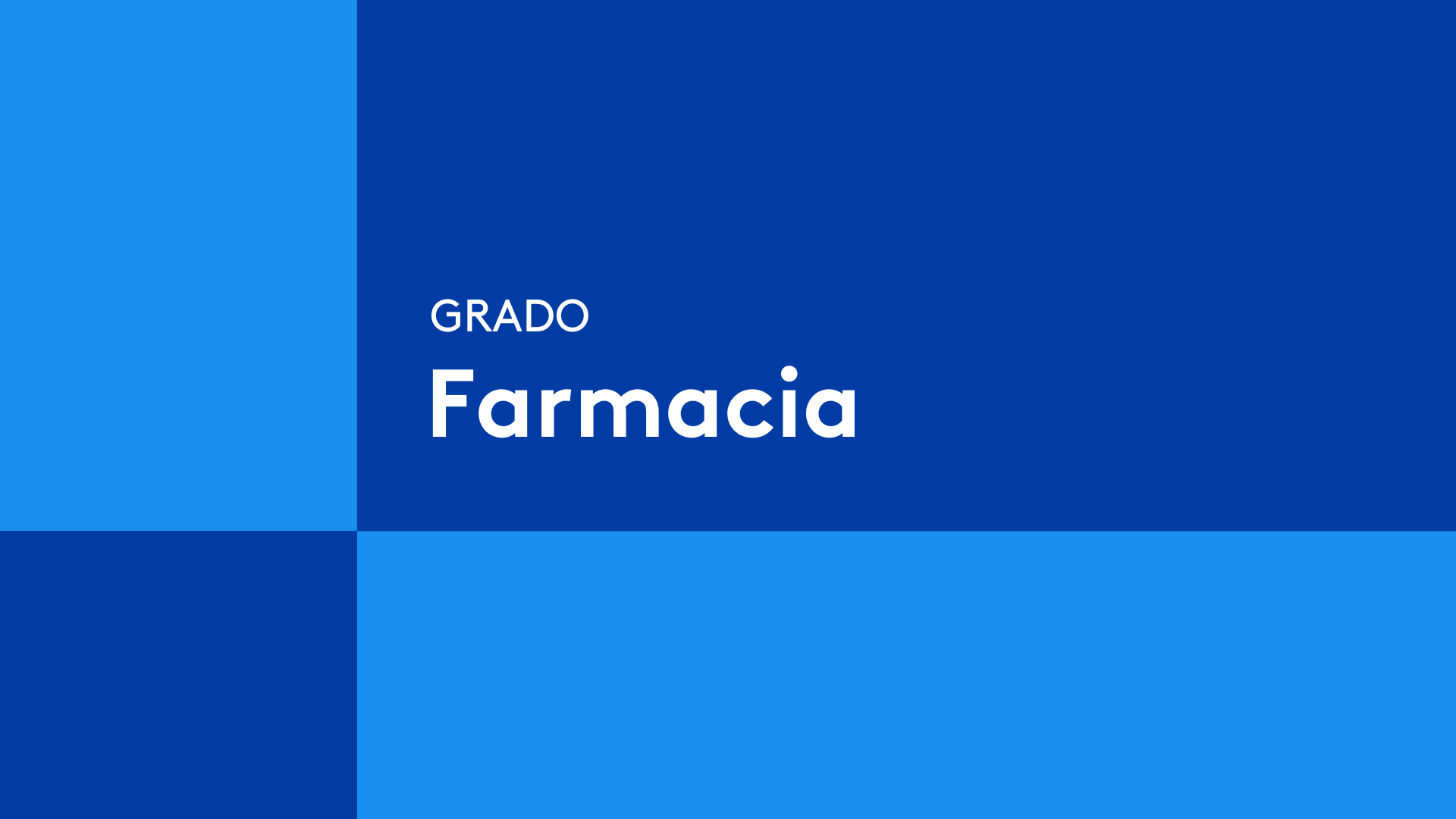 Portada del vídeo de presentación del grado en farmacia