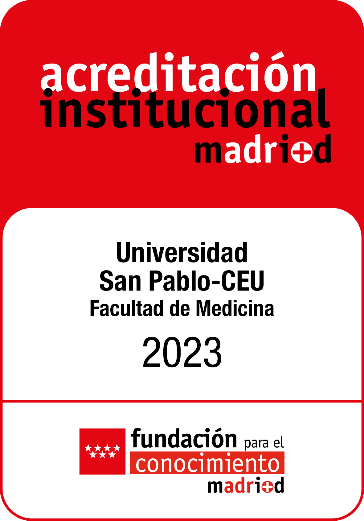 Acreditación Institucional Madri+d - Facultad de Medicina