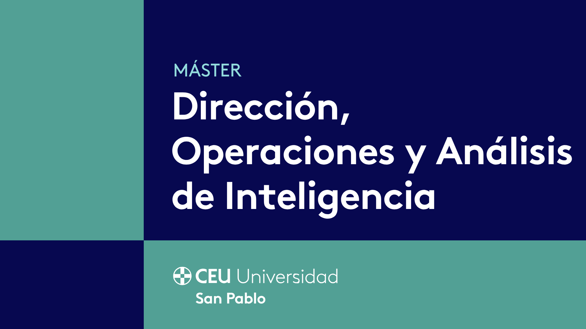 Vídeo del Máster de Dirección, Operaciones y Análisis de Inteligencia en la Universidad CEU San Pablo