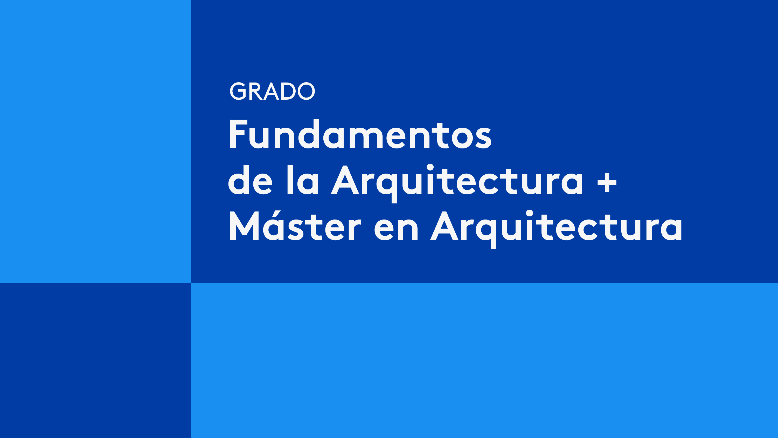 vídeo grado y máster en arquitectura