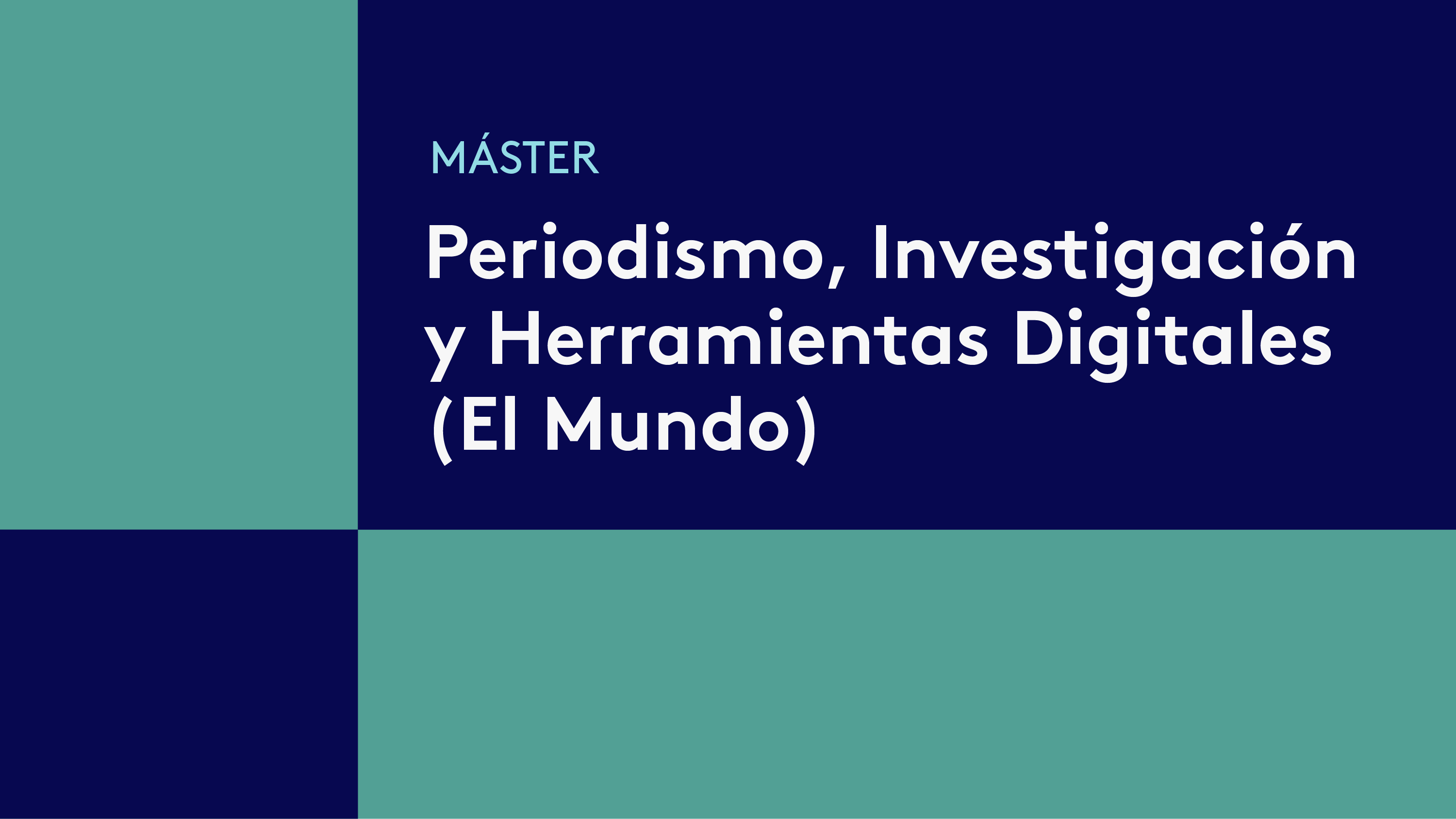 Master Periodismo El Mundo CEU San Pablo