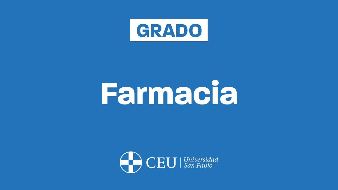Portada del vídeo de presentación del grado en farmacia