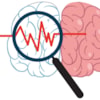 Lupa enfoca un cerebro con constantes vitales