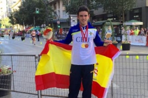 Diego García, alumno de ADE, campeón de Europa de marcha en la categoría júnior